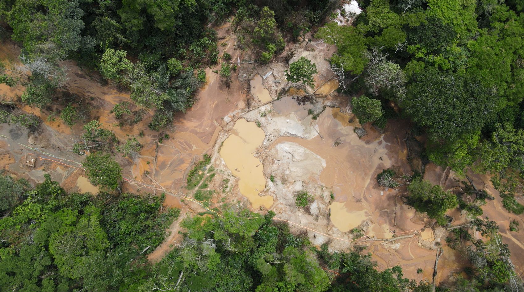 Golden Trip's mine Drone shot of Golden Trip's mine in Kpeteyea